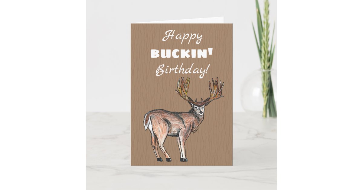 Personalised Handmade Birthday Card Deer Stag Husband Partner Wife Love Special