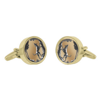 Hunting Hound Dog Cufflinks Personalize Dog Gifts