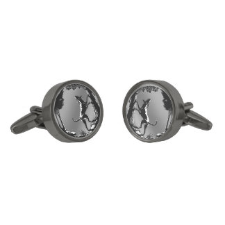 Hunting Hound Dog Cufflinks Personalize Dog Gifts
