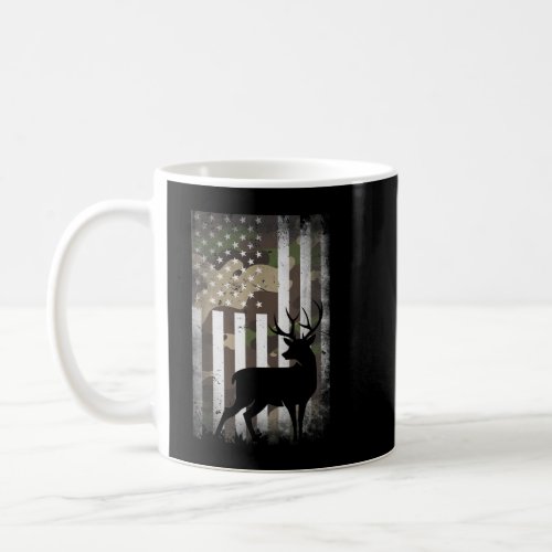 Hunting Hunters Deer USA US American Flag Camo Cam Coffee Mug