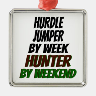 Hunting Hurdle Jumper Metal Ornament