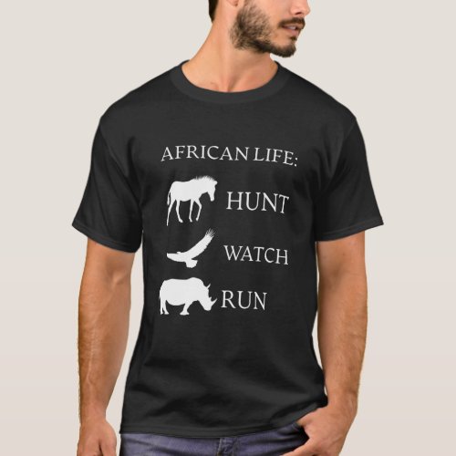 Hunting Impala Funny Safari Gift Hunt Watch Run Af T_Shirt