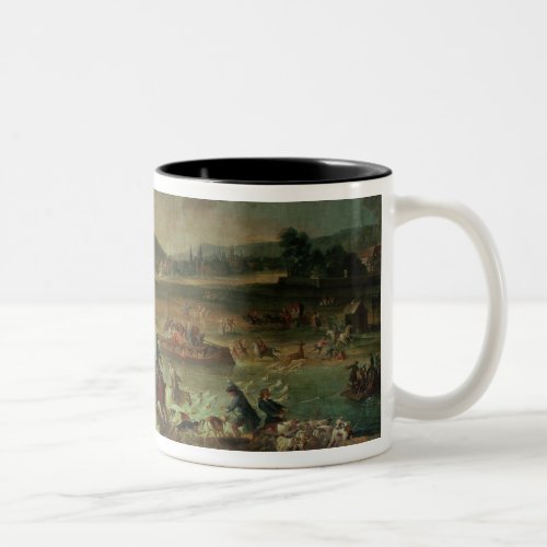 Hunting in the Forest at Compiegne Two_Tone Coffee Mug