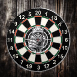 Hunting-Inspired Beer Target Art Dart Board<br><div class="desc">Elevate your man cave or hunting lodge with this dynamic circular design showcasing a black-and-white beer glass in hand,  complete with a bold target overlay. This piece blends a sense of adventure with rustic charm,  making it a perfect addition to your decor.</div>