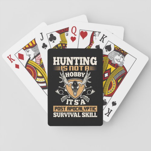 Hunting Is Survival Skills Poker Cards