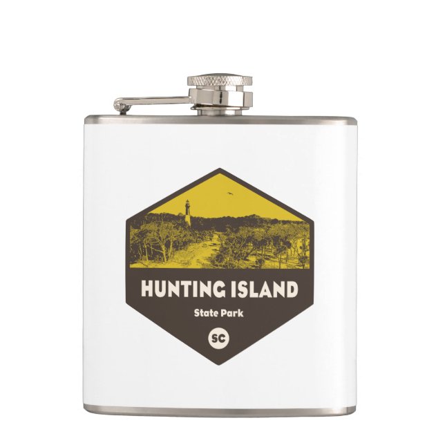 Hunting Island State Park South Carolina Flask (Front)