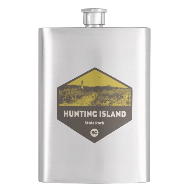 Hunting Island State Park South Carolina Flask (Front)