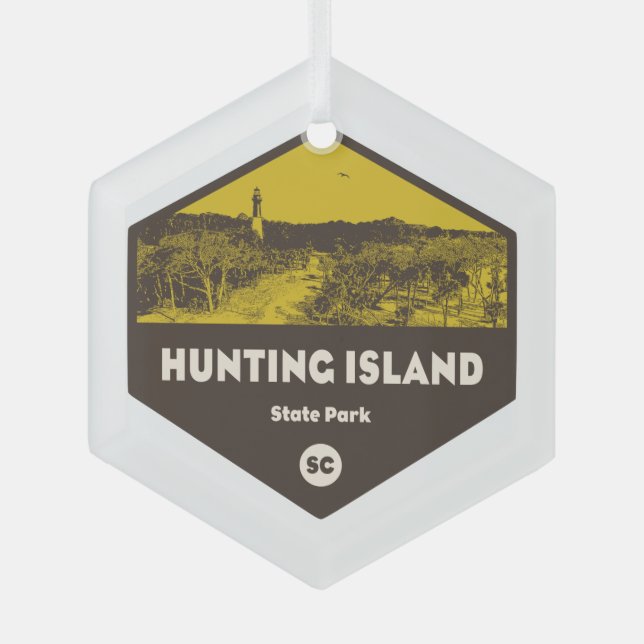 Hunting Island State Park South Carolina Glass Ornament (Front)