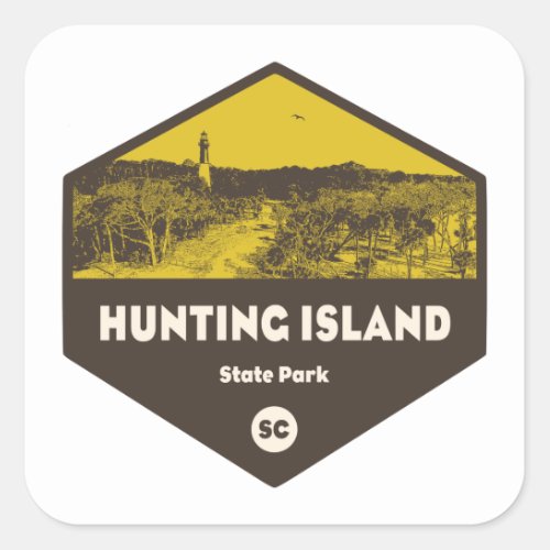 Hunting Island State Park South Carolina Square Sticker