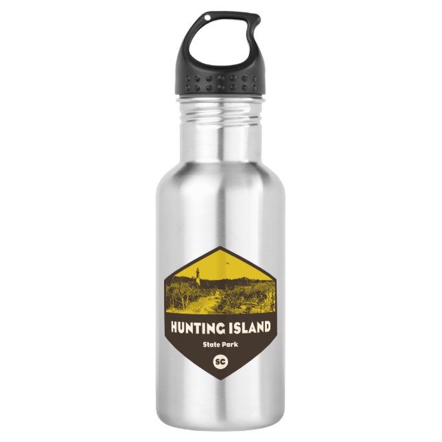 Hunting Island State Park South Carolina Stainless Steel Water Bottle (Front)