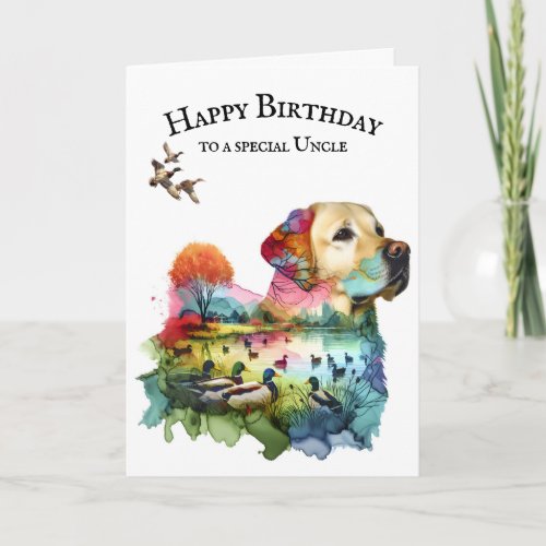 Hunting Labrador Retriever For Uncle Card