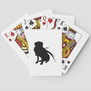 Hunting Labrador Retriever Silhouette Love Dogs Poker Cards