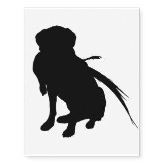 hunting labrador retriever silhouette love dogs temporary tattoos