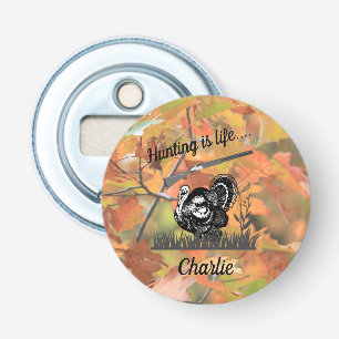 Hunting Life Strutting Wild Turkey and Shotgun Bottle Opener