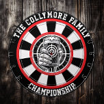 Hunting Lodge Beer Glass Art Dart Board<br><div class="desc">Add a rugged touch to your decor with this bold circular design featuring a black-and-white beer glass held in hand and accented with a striking target. Perfect for man caves or hunting lodges,  this artwork embodies the adventurous spirit of the hunt and brings rustic charm to any space.</div>