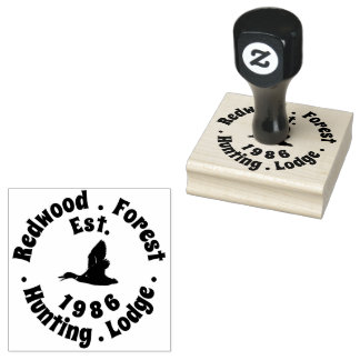 Hunting Lodge Duck logo image rubber stamp