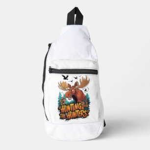 Hunting Moose Defends Against Hunters Sling Bag
