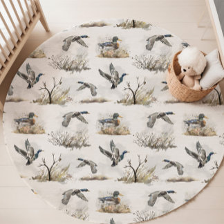 Hunting Nursery Decor, Mallard Duck Rug