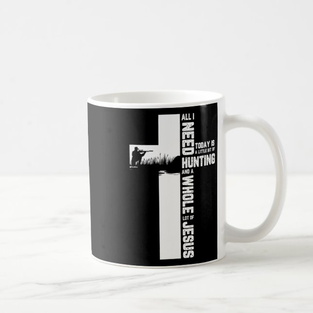Hunting Oudoor Cross Jesus Christian Quote Cool Hu Coffee Mug (Right)