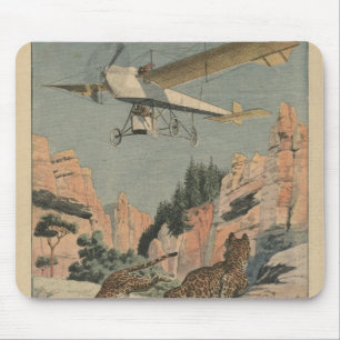 Hunting panthers from an airplane in Texas Mouse Pad
