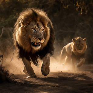 Hunting Partners Lion and Lioness Jigsaw Puzzle