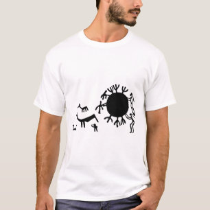 Hunting Petroglyphs - Prehistoric People Animals T-Shirt