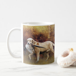 Hunting pheasant, Autumn Tapestry Metal Print Coffee Mug