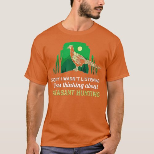Hunting Pheasant bird_ Nature art funny theme Hunt T_Shirt