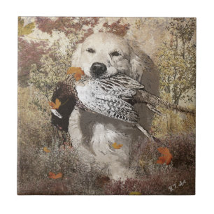 Hunting pheasant , tapestry poster acrylic print ceramic tile
