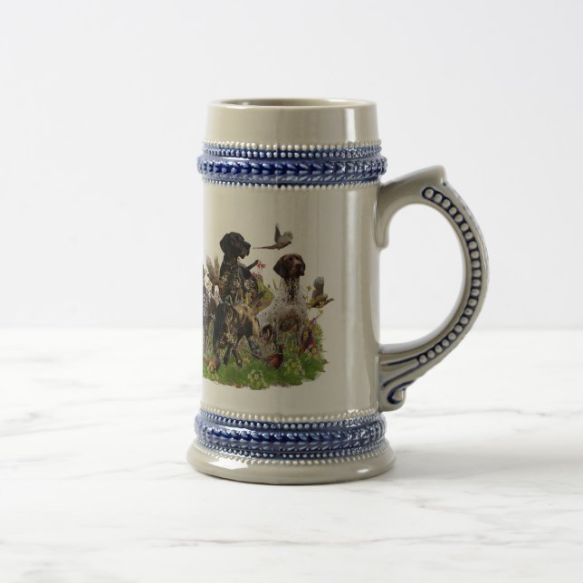 Hunting pheasant  with GSP  Beer Stein (Right)