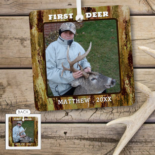 Hunting Photo Camouflage Personalized Metal Ornament