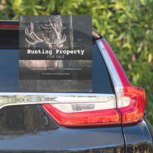 Hunting Property ForSale Company Vehicle Adverting Sticker