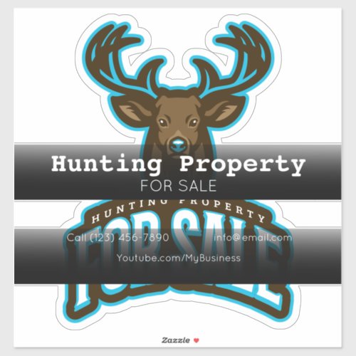 Hunting Property ForSale Company Vehicle Adverting Sticker