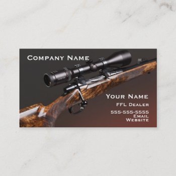 Hunting Rifle Business Card by denvercris at Zazzle