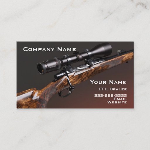 Customizable Hunting rifle business card