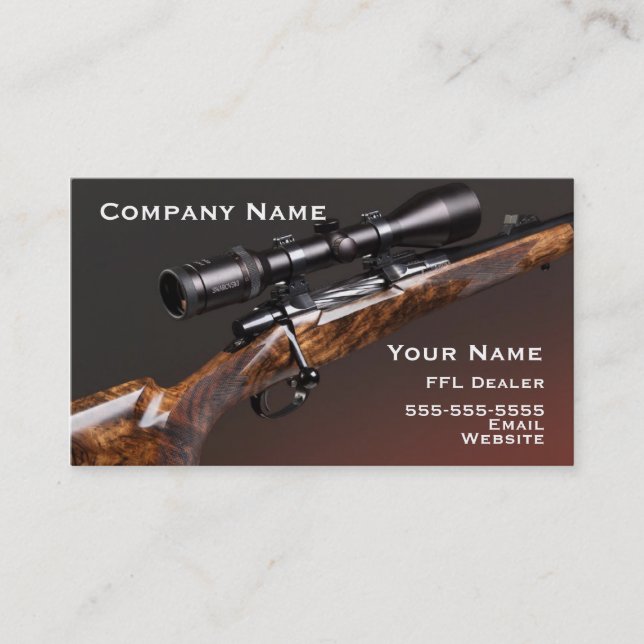Hunting rifle business card (Front)