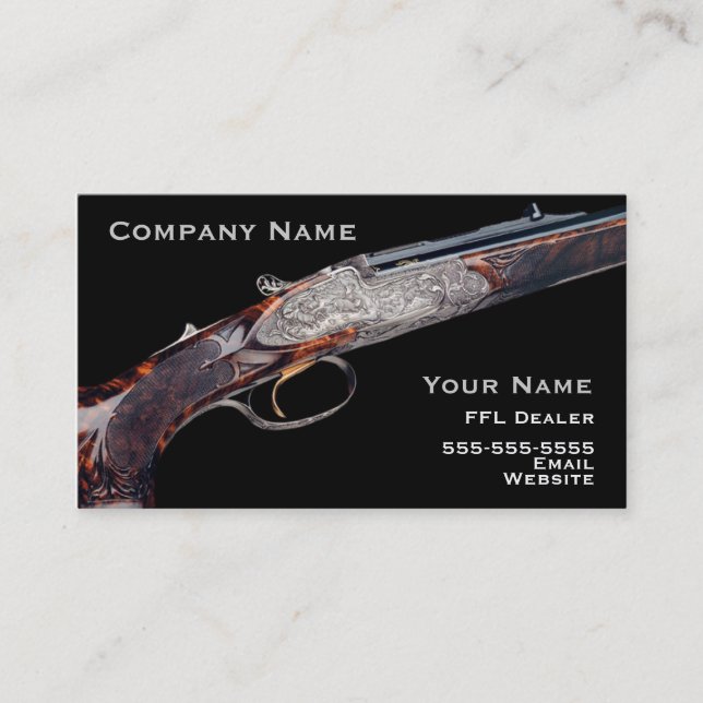 Hunting rifle business card 2 (Front)