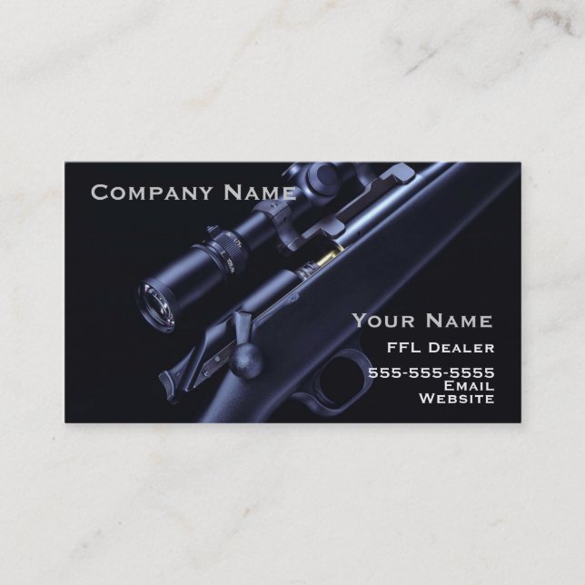 Hunting rifle business card 4 (Front)