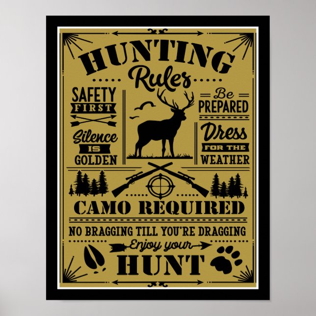 Hunting Rules Poster (Front)