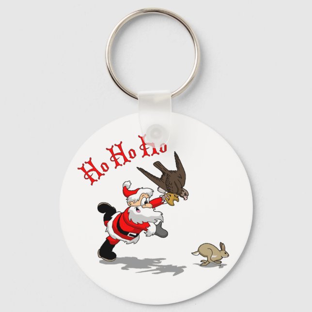 Hunting Santa Keychain (Front)