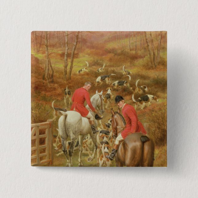 Hunting Scene, 1906 Button (Front)