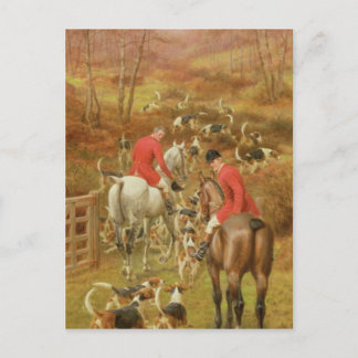 Hunting Scene, 1906 Postcard