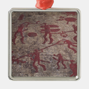 Hunting scene metal ornament