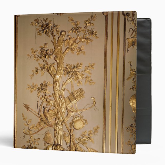 Hunting scene, wood panelling  from dining binder (Front/Inside)