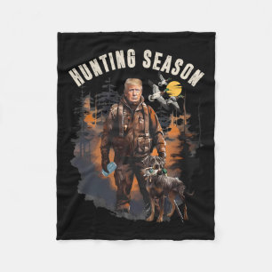 Hunting Season Camo Hunting Trump Duck Hunting Tru Fleece Blanket
