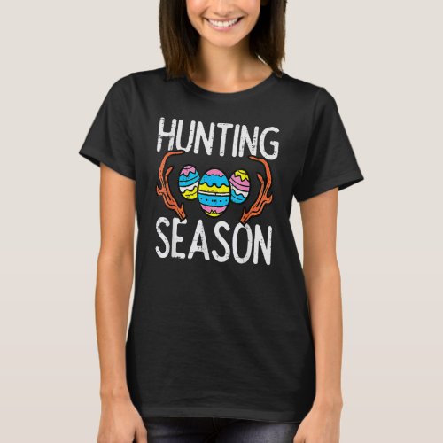 Hunting Season Eggs Antler  Boys Hunting  Kids T_Shirt