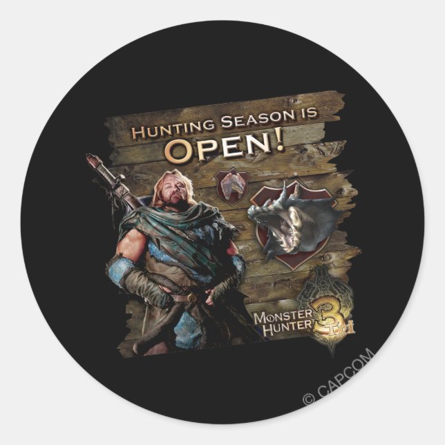 Hunting season is open! classic round sticker (Front)