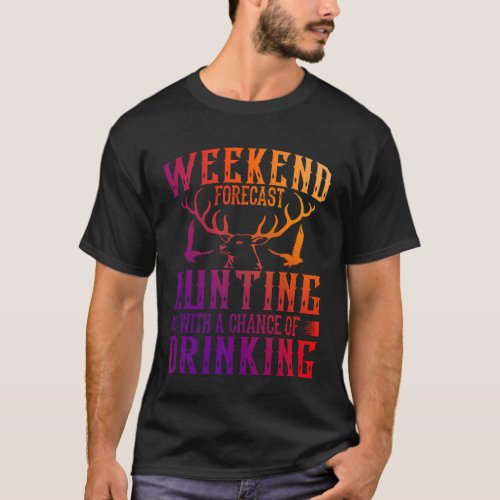 Hunting shirt with weather forecast T_Shirt