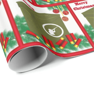 Hunting Shooting Sports Ammo Box Shells Christmas Wrapping Paper