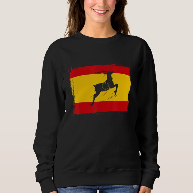 Hunting Spain Flag Season Hunting  Espagne Hunter Sweatshirt (Front)
